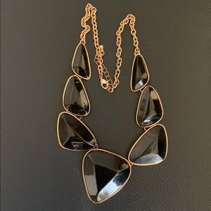 Black and gold statement necklace